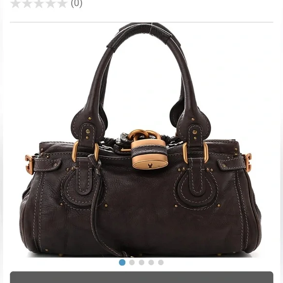 Chloe Paddington Hand Bag Leather Black Gold Authentic - pre owned - Picture 3 of 14